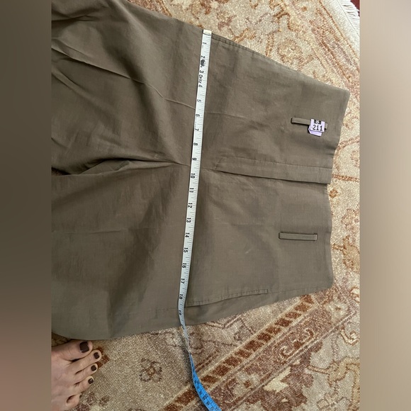 Theory Womens Belt Crop Pants Wide Leg Size 6 Tan Linen Blend - Picture 9 of 10